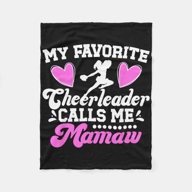 Favorit Cheerleader Kallar Mig Mamaw Cheer Mamaw M Fleecefilt (Framsidan)