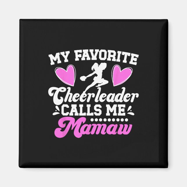 Favorit Cheerleader Kallar Mig Mamaw Cheer Mamaw M Magnet (Framsidan)