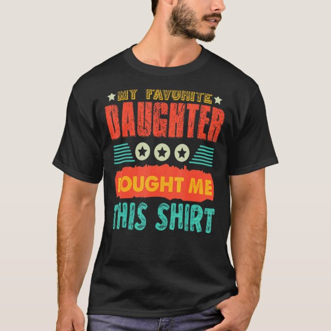 Favorit Dotter Pappa Mamma Present T Shirt (Framsida)