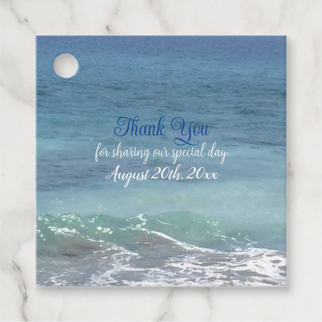 Favorit etiketter för strand och vågor tack (Framsida)