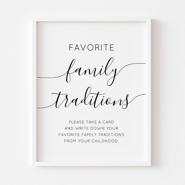 Favorit Familjetradition Baby Shower skylt Spel (Skapare uppladdad)
