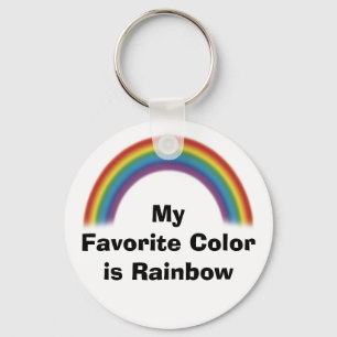 Favorit- färg är regnbågen Keychain Nyckelring