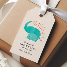 Favorit för baby shower med elefantmamma och kalv