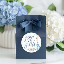 Favorit för bröllopsfest med champagne: Popp bubbl Runt Klistermärke