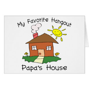 Favorit- hakpappa hus hälsningskort