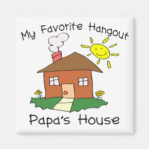 Favorit- hakpappa hus magnet