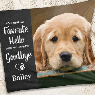 Favorit Hej Hund Sympathy Anpassningsbar Pet Memor Fleecefilt