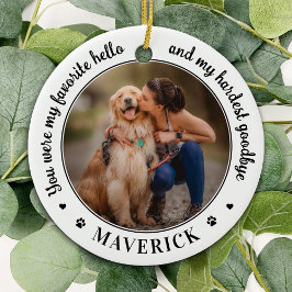 Favorit Hej Personlig Pet Photo Hund Memorial Julgransprydnad Keramik