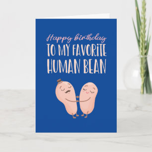 Favorit Human Bean Cute Couple Pun Funny Birthday Kort