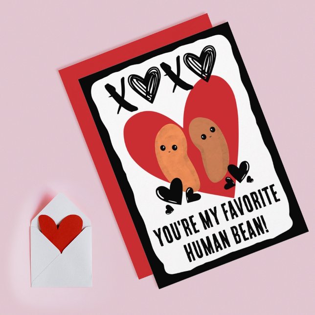 Favorit Human Is Bean Xoxo Valentine Day Julkort (Skapare uppladdad)