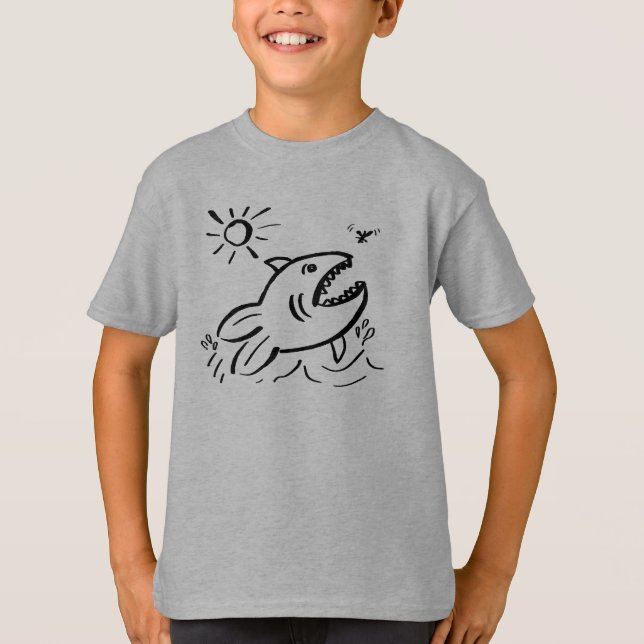 favorit Hungrig Fish och Fly Sweatshirt Tee Shirt (Framsida)