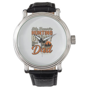 Favorit jaktkompis kallar mig pappa Vintage Deer S Armbandsur