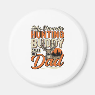 Favorit jaktkompis kallar mig pappa Vintage Deer S Magnet