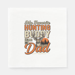 Favorit jaktkompis kallar mig pappa Vintage Deer S Pappersservett