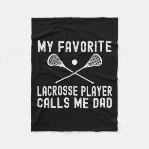 Favorit Lacrosse Spelare Kallar Mig Pappa Fars Dag Fleecefilt