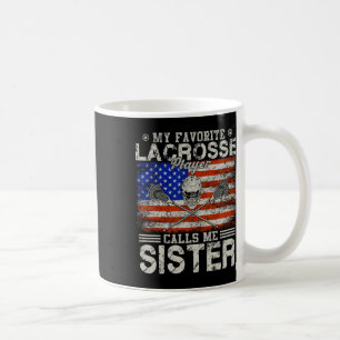 Favorit Lacrosse Spelare Kallar Mig Systern Roligt Kaffemugg