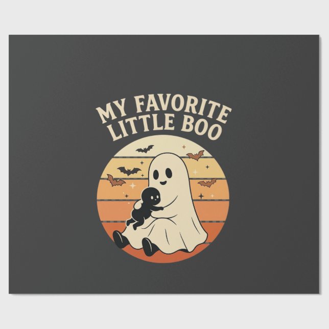 Favorit Lille Boo Halloween Spöke Baby Retro Sol Presentpapper (Platt)