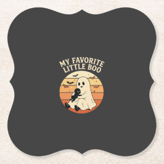 Favorit Lille Boo Halloween Spöke Baby Retro Sol Underlägg Papper