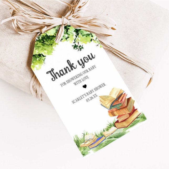 Favorit Märken för Ny Kapitel-Barnkalas Presentetikett (Storybook New Chapter Baby Shower Favor Tags
)