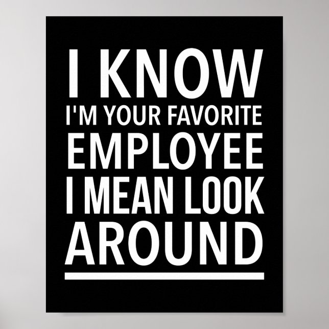 Favorit medarbetares lustiga arbete och jobboffert poster (Framsidan)