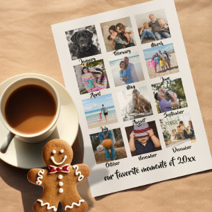 Favorit Moments Personlig för fotojul Julkort