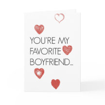 Favorit- pojkvän: Roligt valentin dagkort
