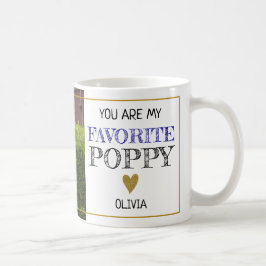 Favorit Poppy Grandpa Grandchild Photo Namn Kaffemugg