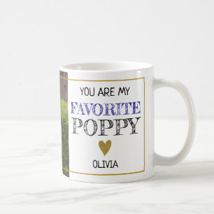 Favorit Poppy Grandpa Grandchild Photo Namn Kaffemugg