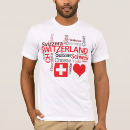 Favorit- schweiziska saker - jag älskar Schweitz Tee Shirt