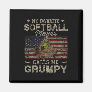 Favorit Softball Spelare Kallar Mig Grinig Fars Da Magnet