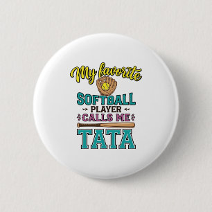 Favorit Softbollspelare Kallar Mig TATA T-Shirt De Knapp
