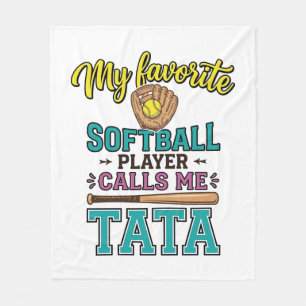Favorit Softbollspelare Kallar Mig TATA Tröja Desi Fleecefilt