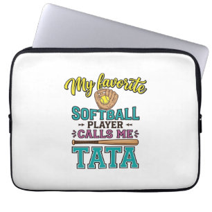 Favorit Softbollspelare Kallar Mig TATA Tröja Desi Laptop Fodral