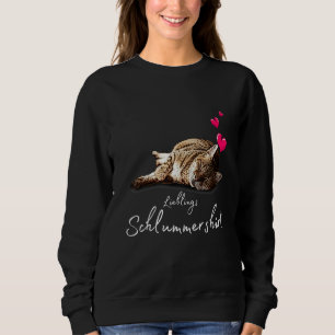 Favorit sömnkatt med Heart Pajamas Cat Motif T Shirt