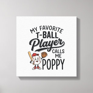 Favorit T-Ball Spelare Kallar Mig Poppy Tröja Desi Canvastryck