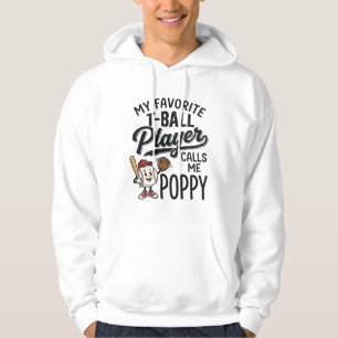 Favorit T-Ball Spelare Kallar Mig Poppy Tröja Desi Hoodie