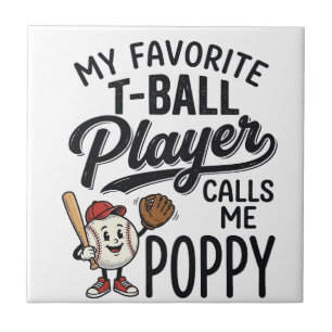 Favorit T-Ball Spelare Kallar Mig Poppy Tröja Desi Kakelplatta