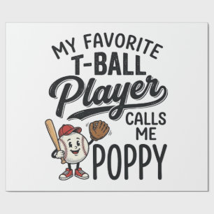 Favorit T-Ball Spelare Kallar Mig Poppy Tröja Desi Presentpapper