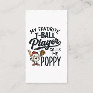 Favorit T-Ball Spelare Kallar Mig Poppy Tröja Desi Visitkort