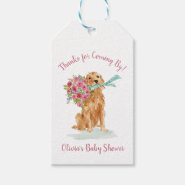 Favorit Taggar för Golden Retriever Baby Shower-fe Presentetikett
