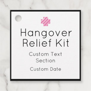 Favorit Taggar för Hangover Hjälp Kit Gåvor Etiketter