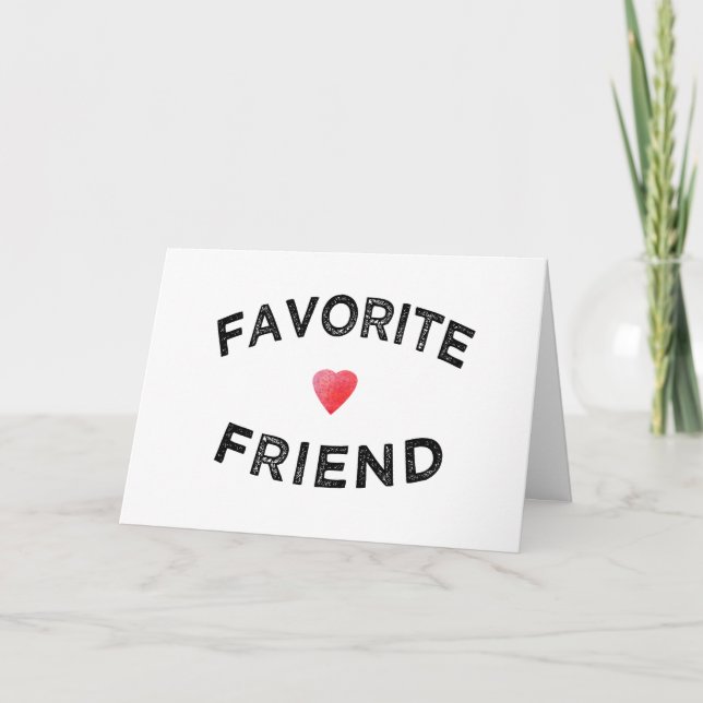 Favorit Vän Röda Hjärtat BFF Födelsedag syster Kort (Framsida)