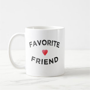 Favorit vän Röda hjärtat födelsedag årsdag BFF Kaffemugg