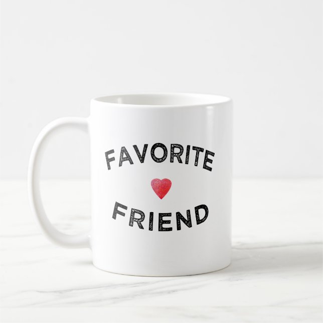 Favorit vän Röda hjärtat födelsedag årsdag BFF Kaffemugg (Vänster)