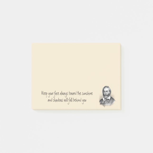 Favorit- Walt Whitman citationsteckenchampagne Post-it Block (Framsida)