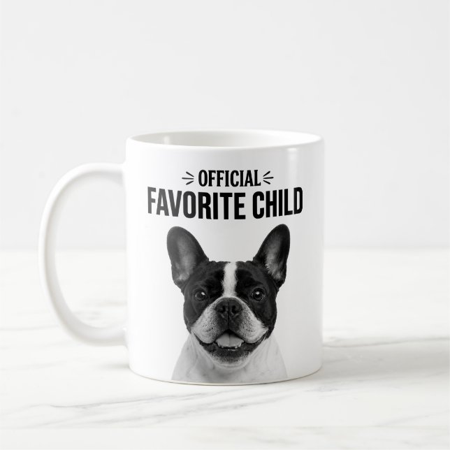 Favoritbarn minimalistisk husdjurporträtt B & Svar Kaffemugg (Vänster)