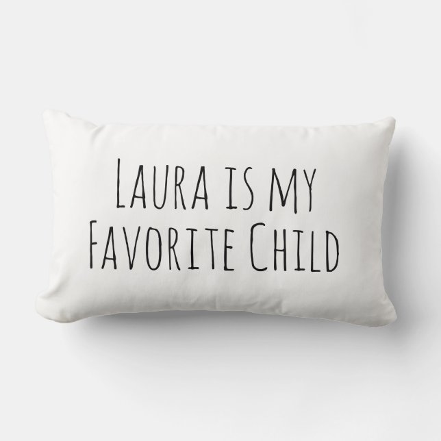 Favoritbarn, Roligt present till mamma, Roligt pre Lumbarkudde (Framsida)