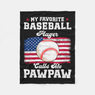 Favoritbasebollspelare kallar mig Pawpaw Flag Fath Fleecefilt