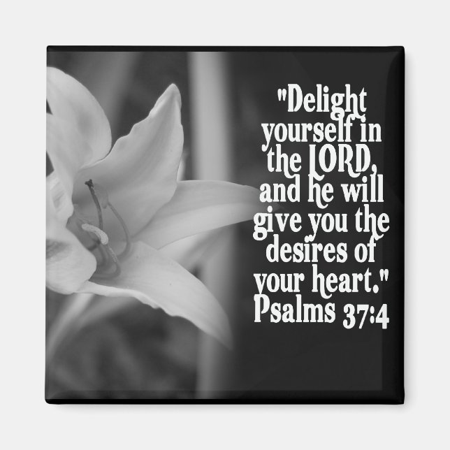 FAVORITBIBLE SCRIPTURE PSALM 37:4 MAGNET (Framsidan)