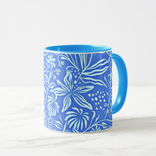 FavoritBlommönster i blått Mugg